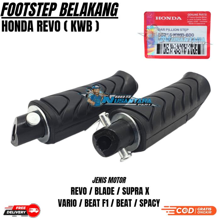 Original Footstep Bustep Step Belakang Vario 110,Beat Karbu / Spacy / Blade / Revo Absolute