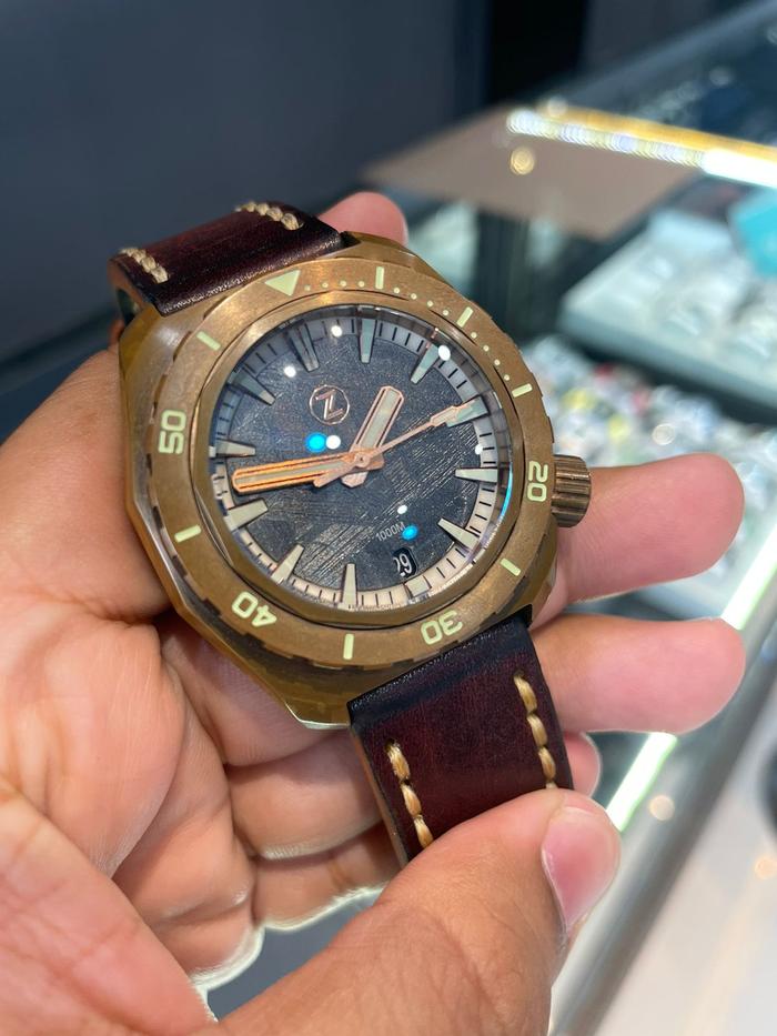 Zelos Hammerhead Bronze Case Meteorite Dial 1st Gen, L.E 150