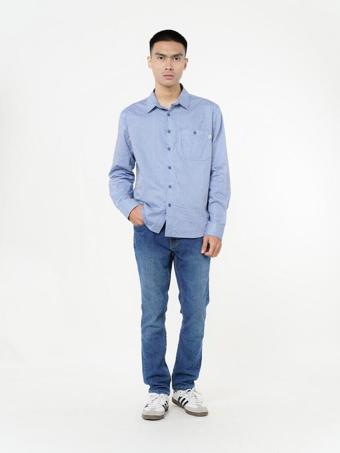 3Second Men's Stripe Shirt Long Sleeve Regular Fit Cotton Doods HP-020326
