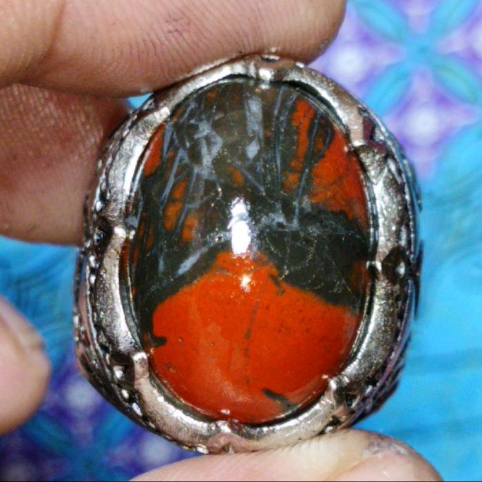 cincin batu akik jamal Ati Ayam natural