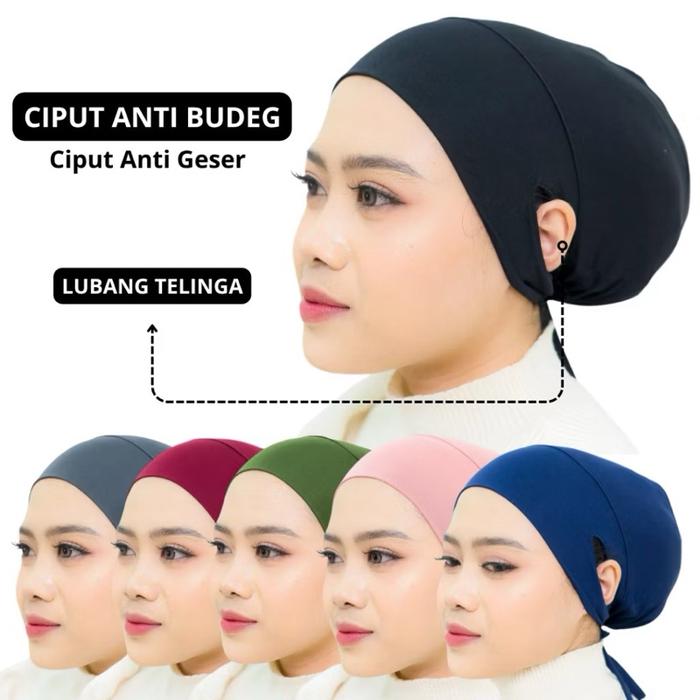 Ciput anti budeg Ciput lubang telinga bolong Daleman hijab Daleman kerudung