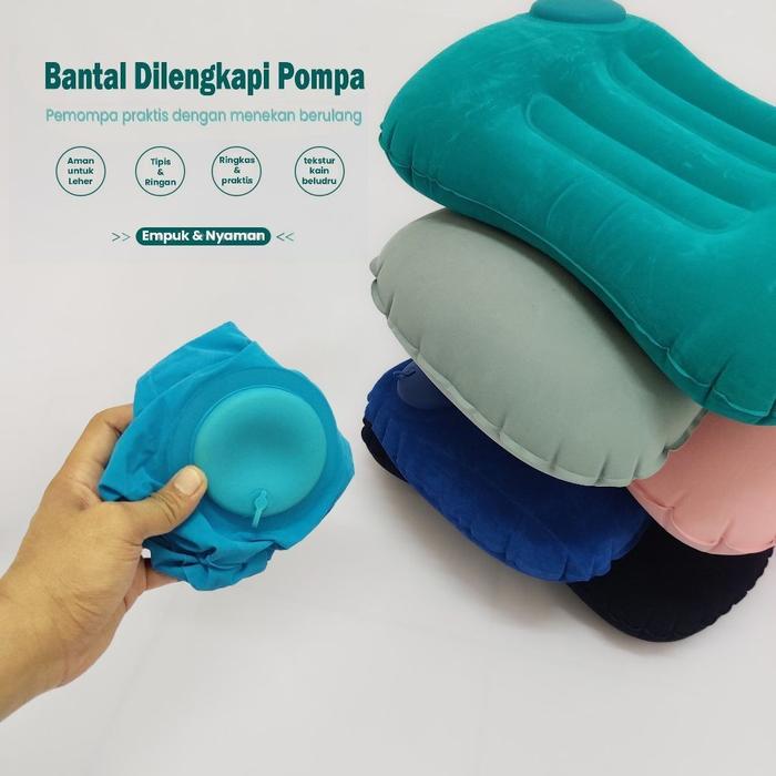 LUITO - BANTAL ANGIN TIUP OTOMATIS AUTO POMPA TRAVELING AEROS PILLOW INFLATABLE - BANTAL KEPALA ANGI