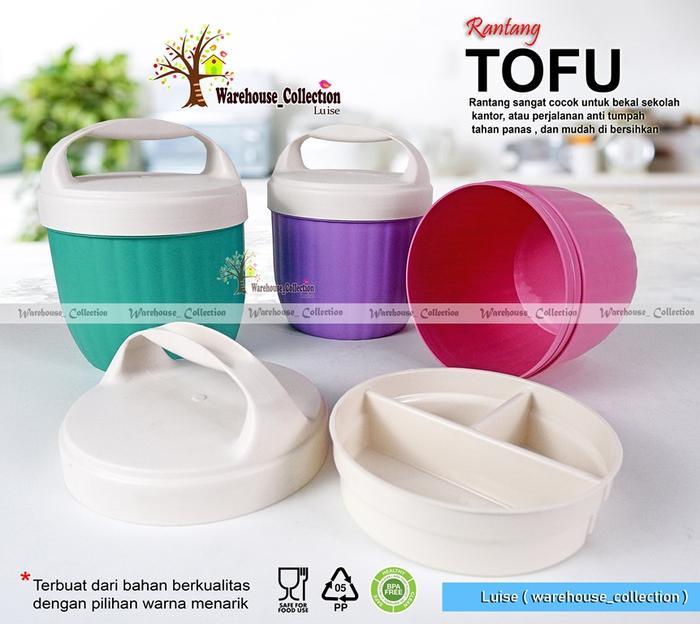(1-3 Pcs) Rantang Plastik Tofu Tebal Tidak Bau//Rantang Sekat 3 Plastik PP5 Food Grade //Lunch Box /