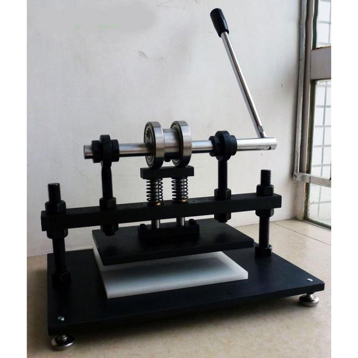 Leather indentation / cutting machine, manual die cutting machine,