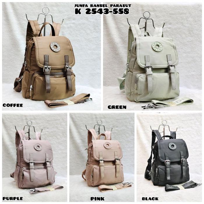TAS RANSEL WANITA JF K2543-558 BAHAN PARASUT MEDIUM