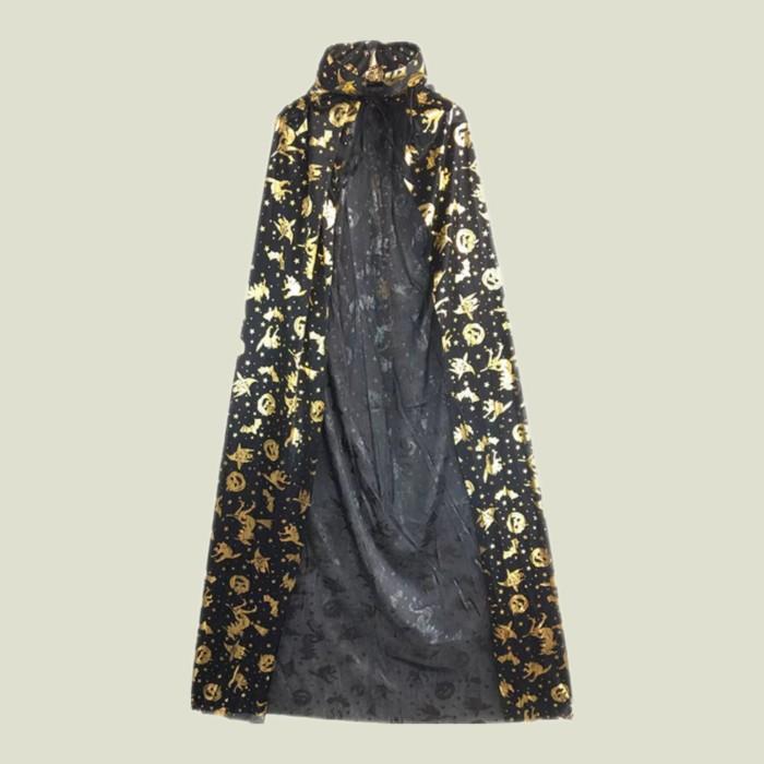 JUBAH PENYIHIR BAJU HARRY POTTER HOGWARTS HALLOWEEN NENEK SIHIR SULAP - cacat blackgold