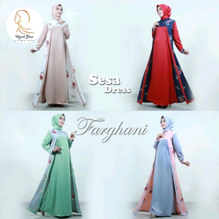GADUNG GAMIS KERUDUNG SESA FARGHANI ORIGINAL COCOK UNTUK LEBARAN Maxmara