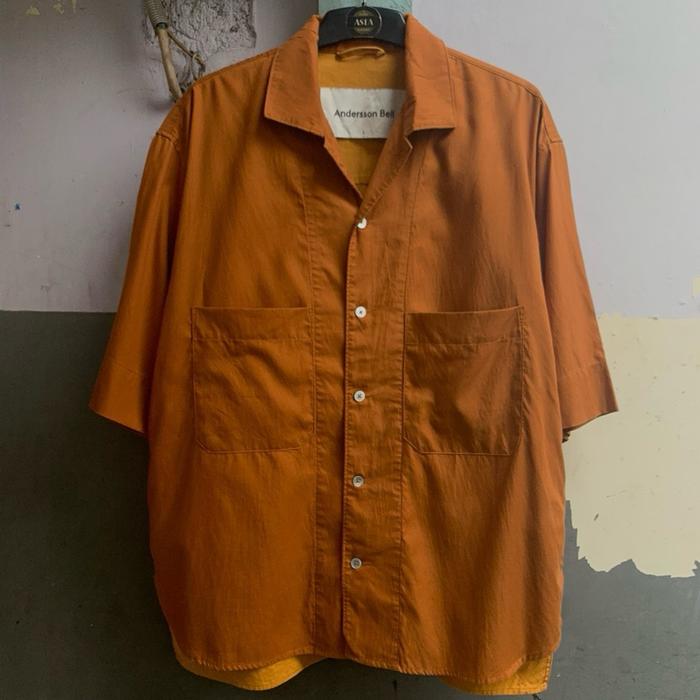 Kemeja lengan pendek pria Andersson bell oversize preloved