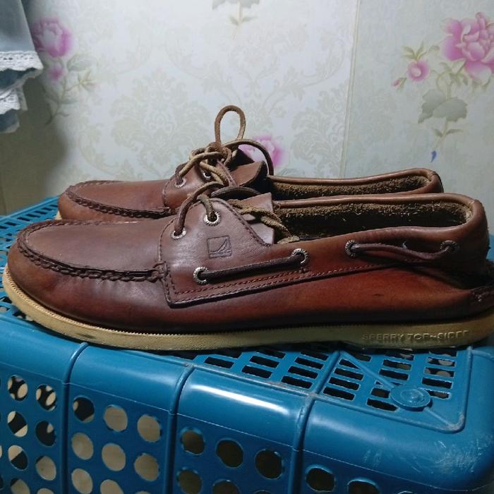 sepatu second kulit original sperry top sider size 43