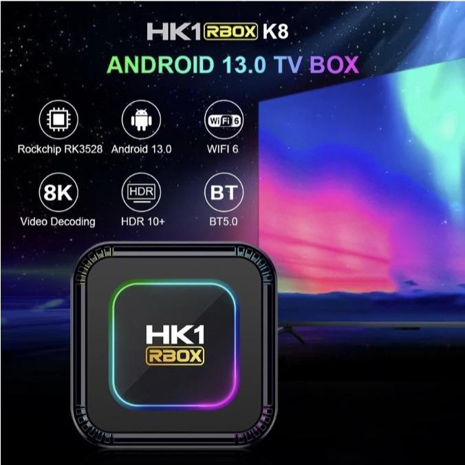 SMARTCOM ~ Android TV BOX HK1 Rbox K8 4/32 GB Bluetooth Android 13