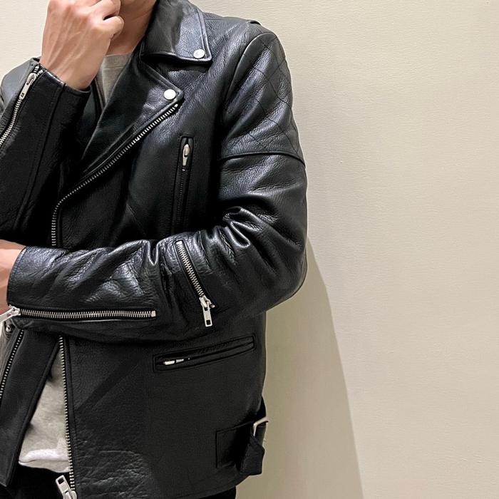 Leather Jacket Jaket Kulit Asli Model Ramones Vivastudio Size M