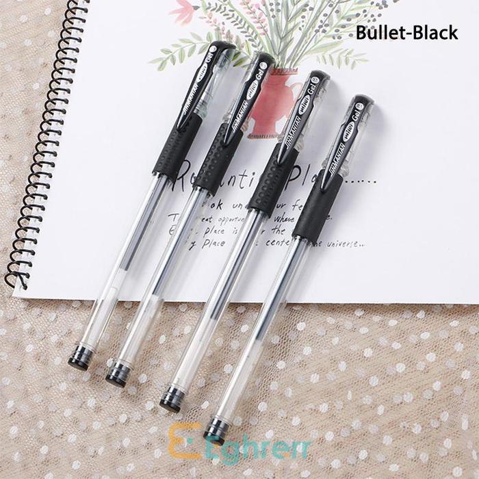 COD✨1PC Pena Gel 0.5mm Penandatanganan Penbullet Pen Kantor Gel Pena Alat Tulis Siswa Berbasis Air T