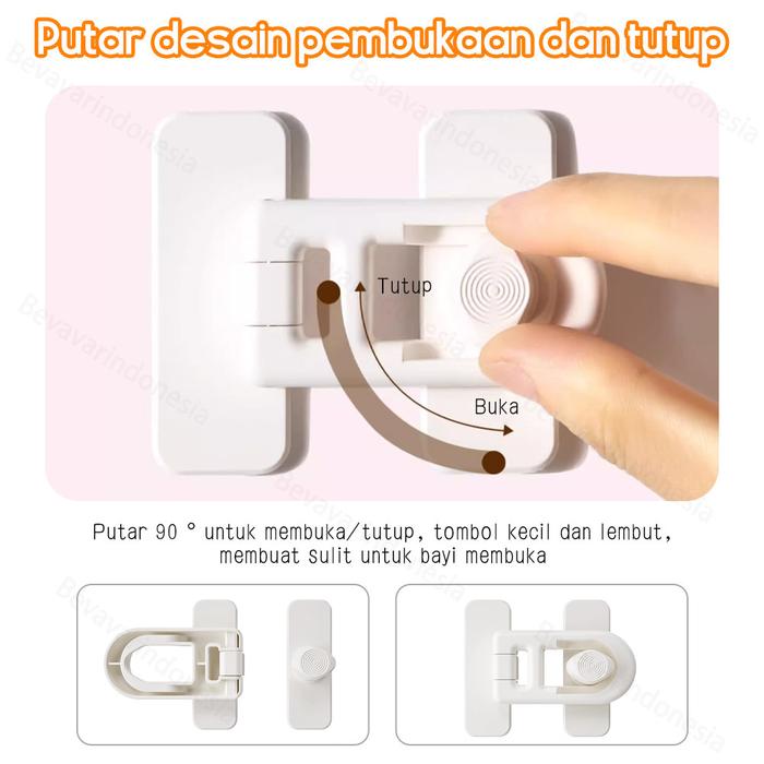 BEVAVAR Kunci Kulkas Pengaman Anak Pengunci Pintu kulkas Laci Safety Lock