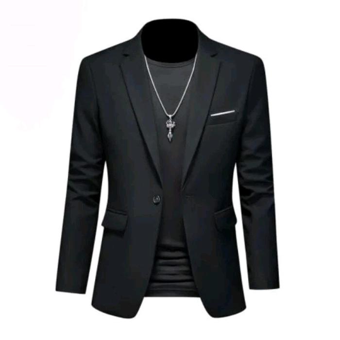 JAS PRIA DEWASA/JAS PORMAL PRIA/BLAZER PRIA/JAS PRIA TERLARIS Formal Casual Hitam Panjang Slimfit Se