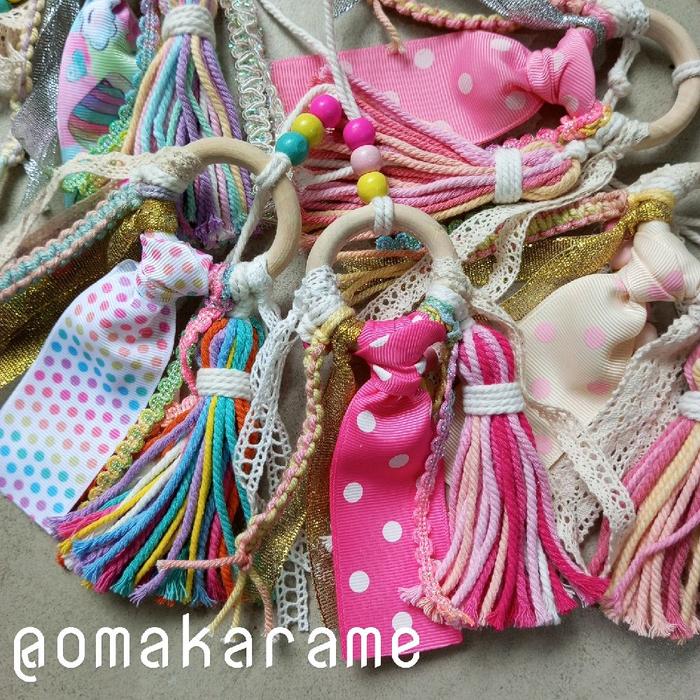 OMAKARAME RIBBON DREAM CATCHER Macrame Makrame Gantungan Kunci Tas Mobil