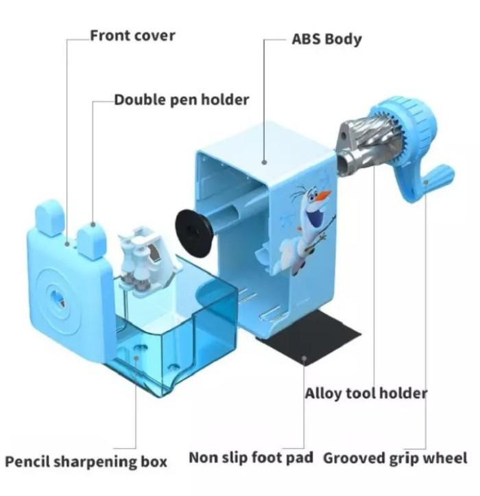 Sharpener Rautan Putar Serutan Putar Pensil Mickey Frozen Superhero