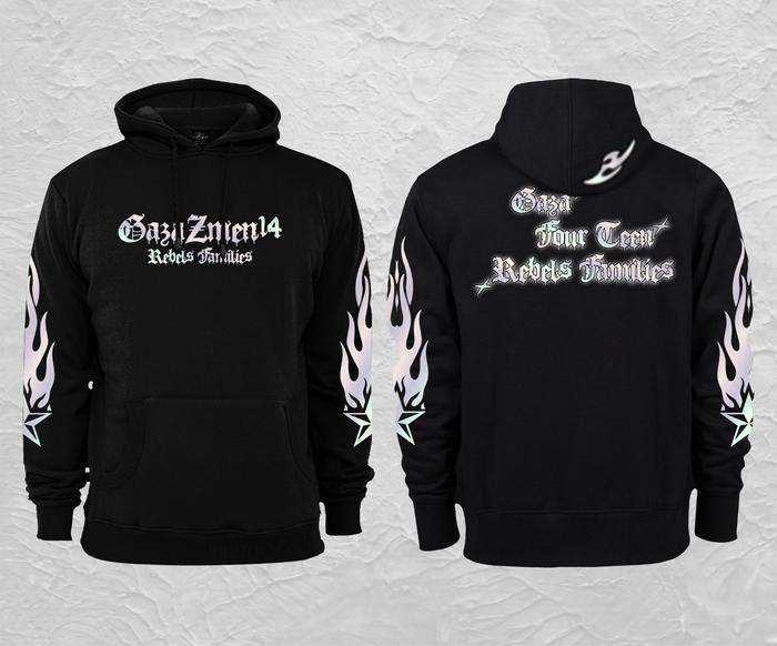 HOODIE GAZA REFLEKTIF MENYALA DALAM GELAP l HOODIE GAZA ZMEN14 REBELS FAMILIES