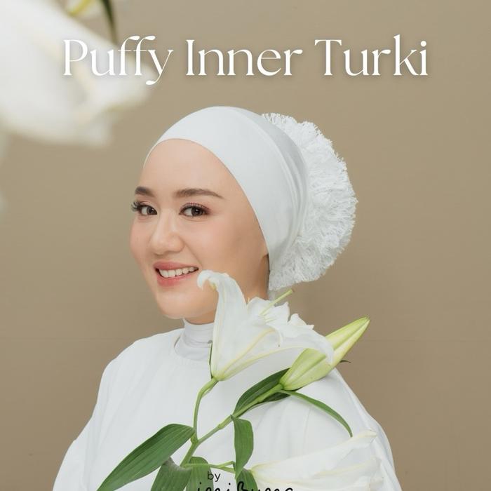Puffy Inner Turkey - by Inibuna (inner cepol anti pusing + ciput scrunchie tencel premium)