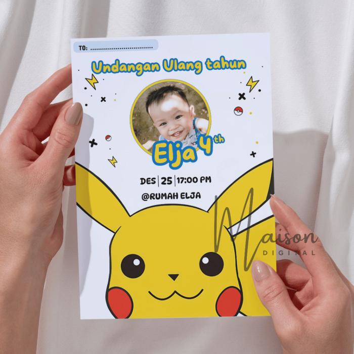 Safitiri (Glossy) 20 Pcs Undangan Ulang Tahun + Plastik Opp - Undangan Ultah - Undangan Ulang Tahun