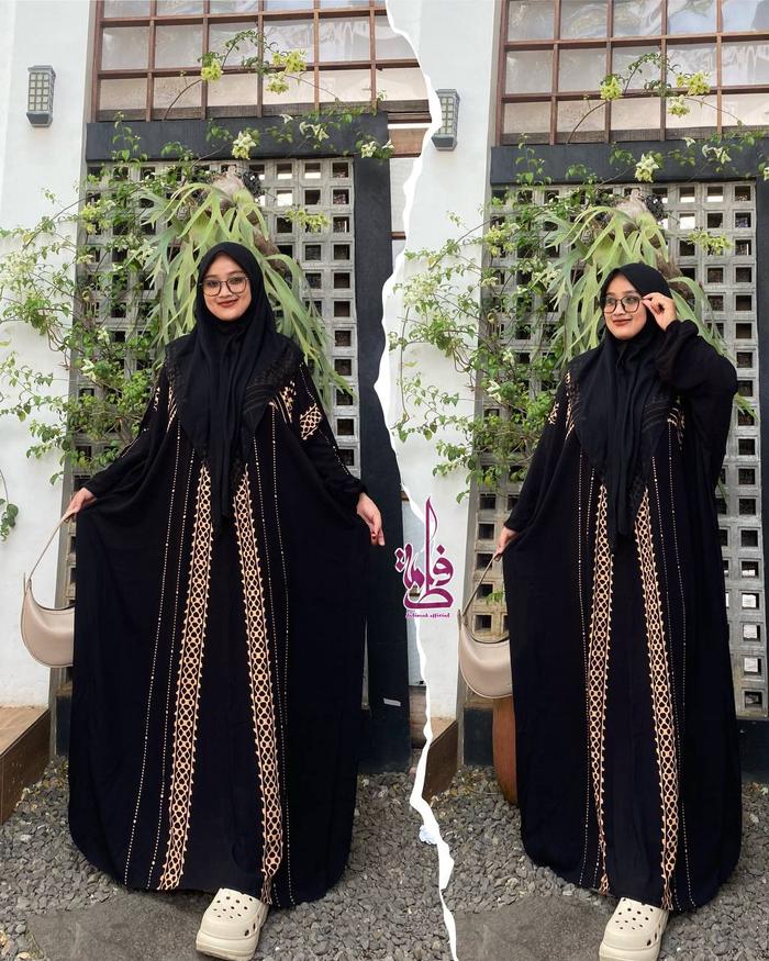 Gamis Kaftan Rayon Motif Bulan Busui Daster Kaftan LOWO Rayon Premium