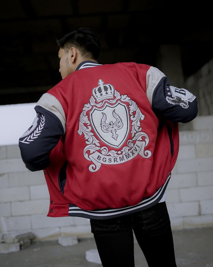 Terlaris Jaket Varsity Baseball Jacket Vintage Windbreaker Bordir Tebal Varsity Class Baju Fleece Pr