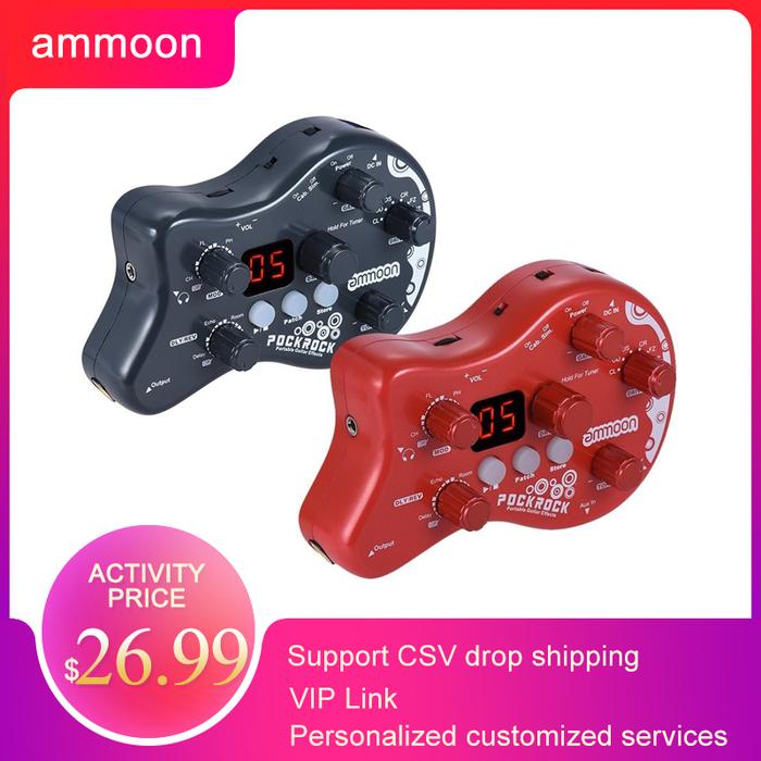 ammoon PockRock Portable Guitar Effect Pedal Guitar Multi-Effect