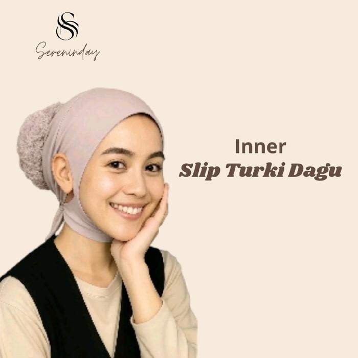 [SERENINDAY] Aluna Luxe Turkish Inner Slip Turki Dagu Bahan Jersey Premium - Ciput Turki Anti Pusing