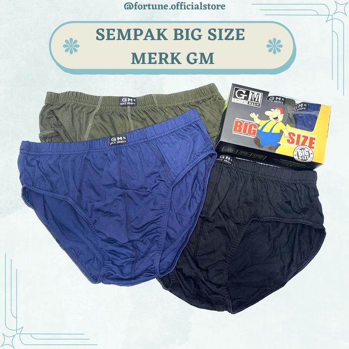 Celana Dalam Pria Jumbo Big Size Bahan Katun Merk GM / CD / Sempak / Celqna / Cawet / Pakaian Dalam 