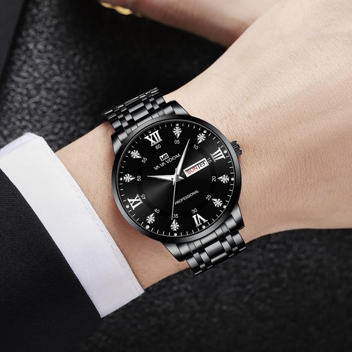 O♫Pe Jam Tangan Pria Vava Voom 2461 40Mm Bisnis Garansi Ori Water Proof W❤Xl