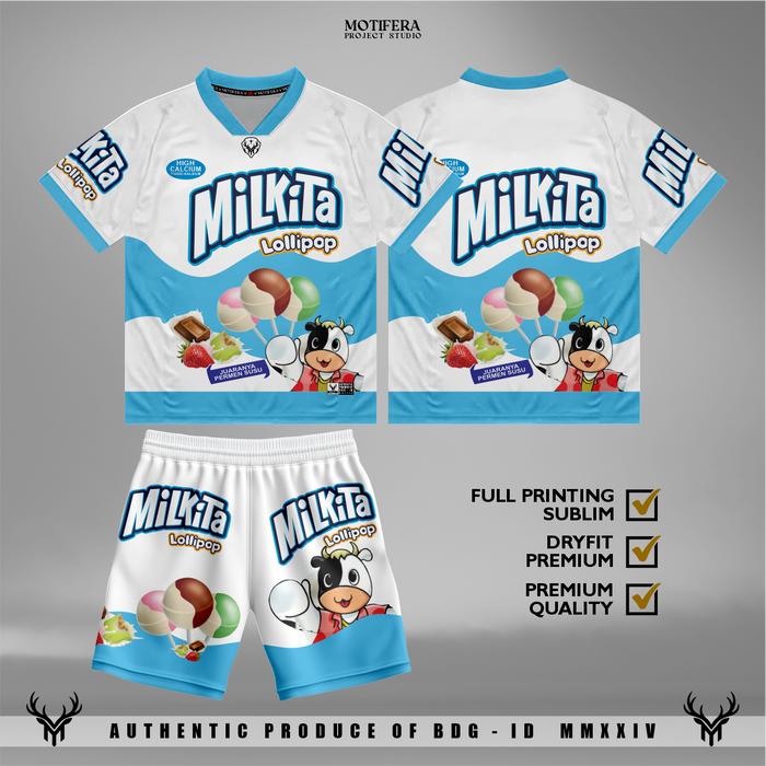 Jersey Permen Susu Jajanan Manis Setelan Vintage Unisex Anak Hingga Jumbo Dewasa  - Motifera Studio