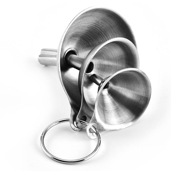 3 pcs/set Stainless Steel Corong Mini Minyak Anggur Terintegrasi