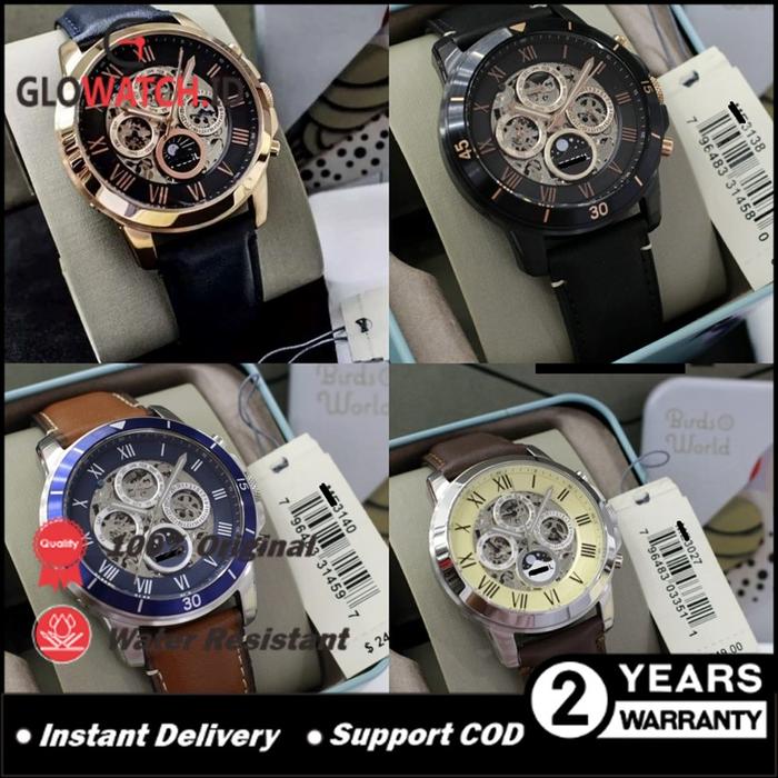 [Promo] Jam Tangan Pria 3140 3138 3029 3028 3027 Automatic Leather Strap (Garansi 2 tahun) [ FS ][ M