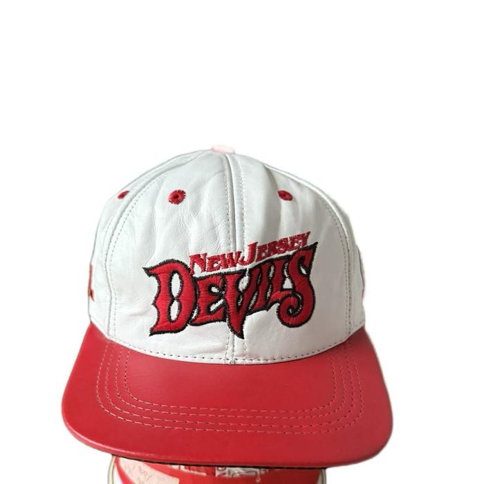 Topi kulit asli new jersey devils made in usa