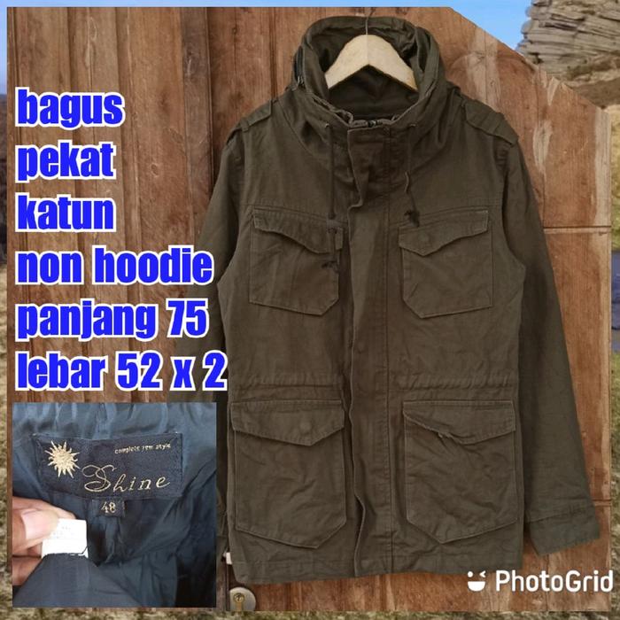 jaket parka army military Green hijau m65 fashion shine korea