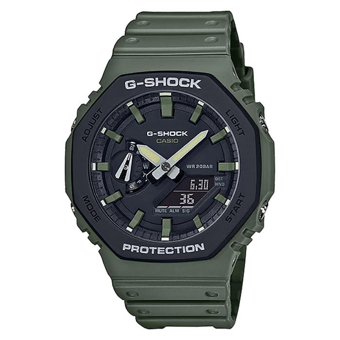 Jam Tangan Pria Analog Digital Casio G-Shock GA-2110SU-3ADR GA2110SU GA-2110SU Green Resin Band
