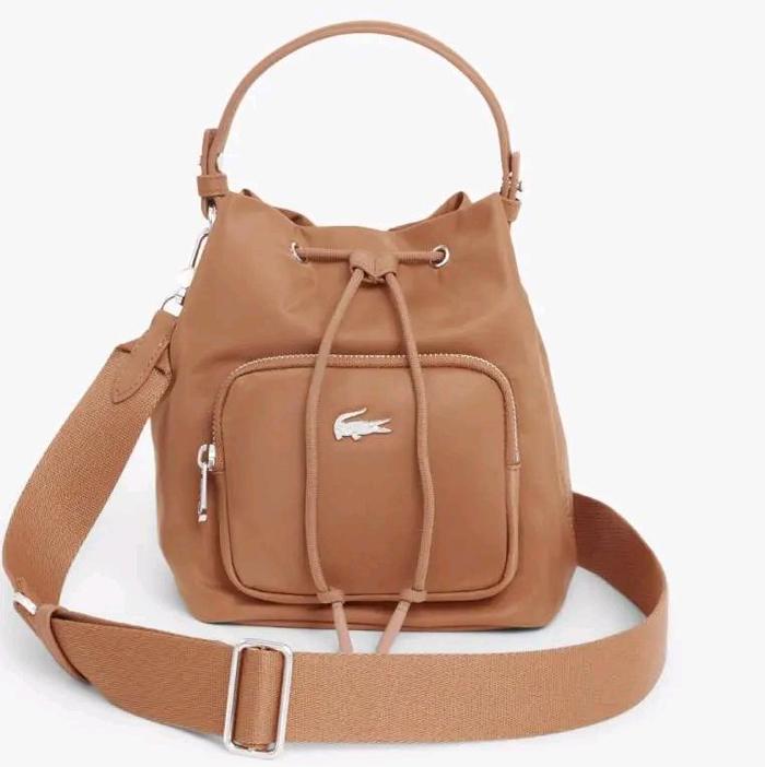LACOSTE Izzie Shoulder Bucket Bag Original Sling Bag Wanita