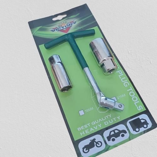 KUNCI BUSI FLEXIBLE GANTUNG 2 UKURAN 16/21MM VICTORY /IWT/ KUNCI BUSI MOTOR MOBIL SERBAGUNA