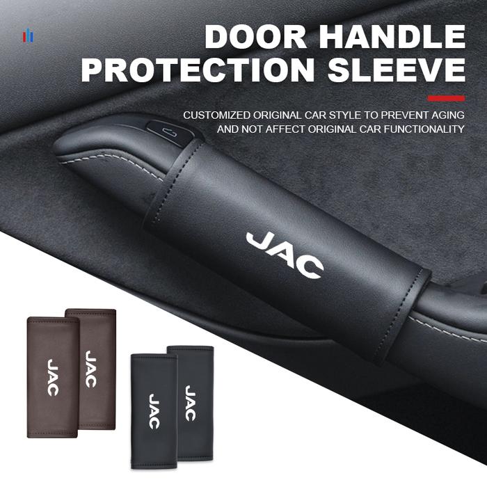 2PCS Leather Car Door Inner Handle Protector Cover For For JAC S2 J3 Board JS2 S3 JS3 J2 S5 T8 Refin
