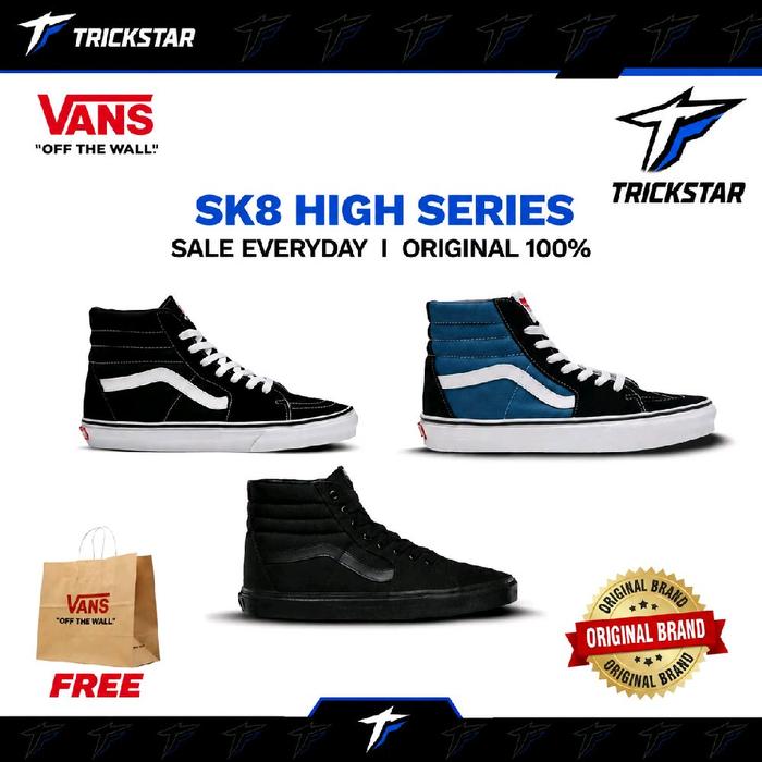 Vans SK8 High Series Sepatu High Top Pria Wanita Original 100% Dengan Kualitas Terbaik