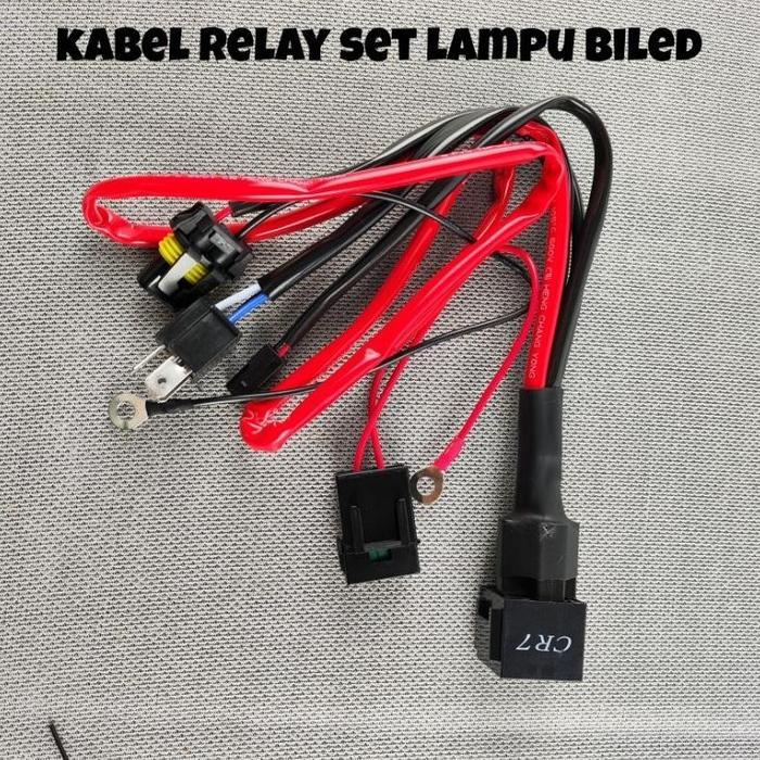 KABEL RELAY SET LAMPU PROJIE BILED PROJECTOR H TIPE SOCKET H4 MOTOR DAN MOBIL RELAY SET LAMPU BILED