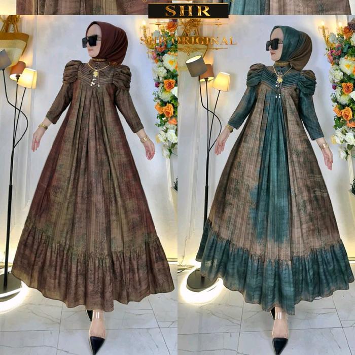 Ready!! NEWW!!NEWWW!! DRESS GRADASI BATIK ORI SHR