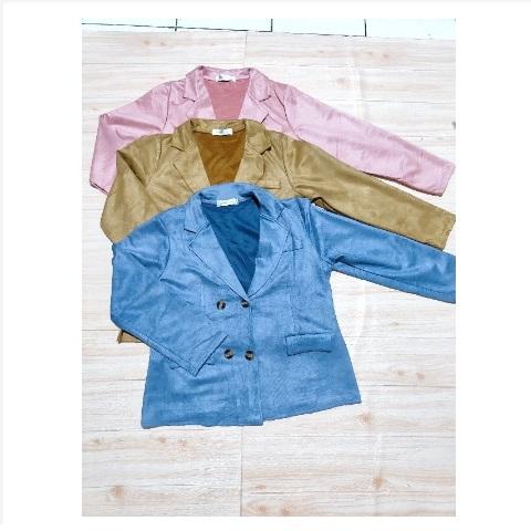 Atasan Blazer Suede Wanita/ Blazer Cantik