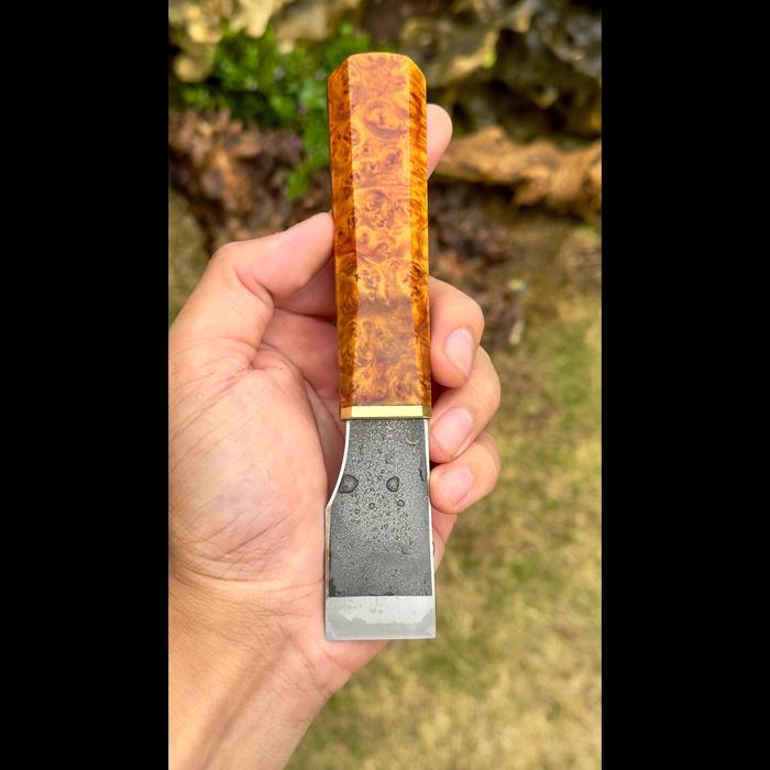 Leather Japanese Knife Elmax Superclean / Skiving Knife / Leather Tool