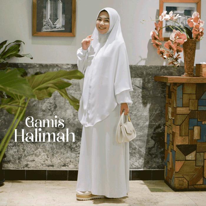 Gamis Putih Polos Haji & Umroh | Rayon Twill Grade A | Hijab Hayuri