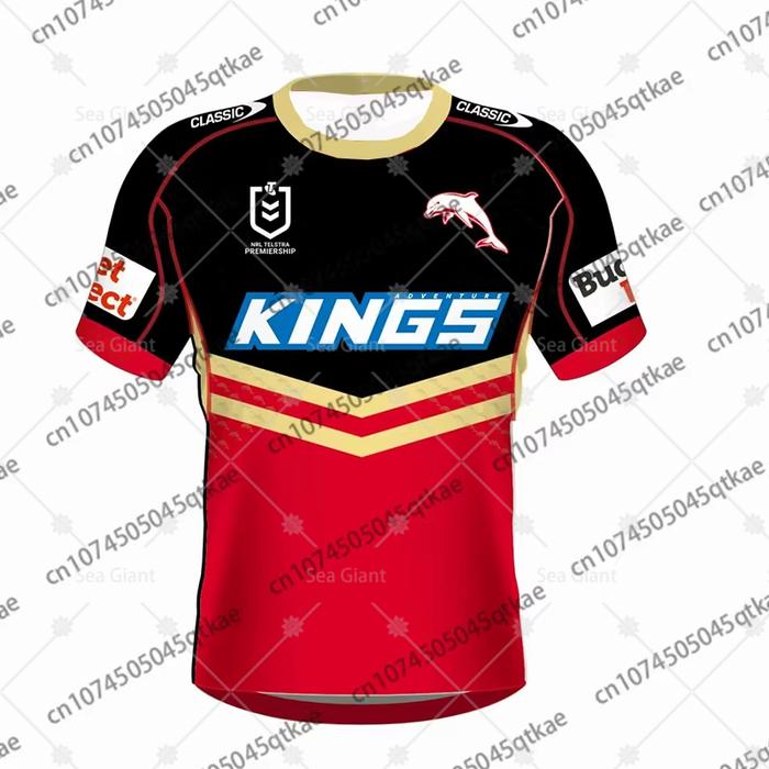 New Arrival Australian NRL 2025 Dolphins MENS Home Jersey Summer Men Training Jersey Adult&Kid Breat