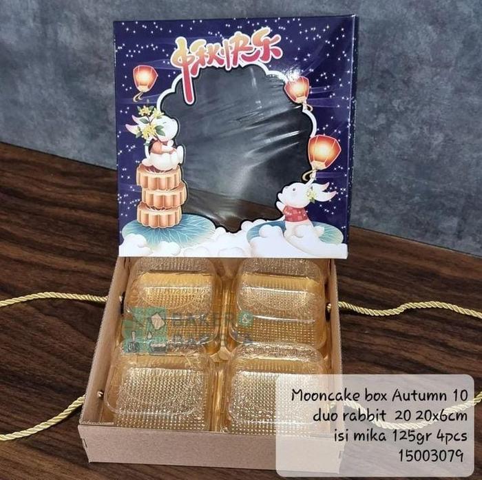 Mooncake Box Autumn 10 Duo Rabbit for mika mooncake 125 gram / 125g