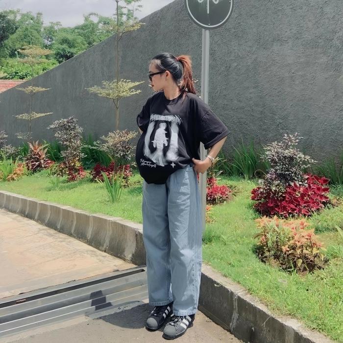 OOTDSUPPLY Oversized Tshirt Depression Black & Dark Army l Kaos Oversize Pria dan Wanita