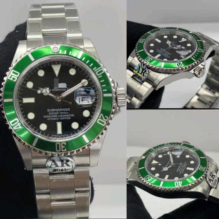 TIE 5. RLX SUBMARINER 40MM KERMIT GREEN BLACK REF.16610LV SHANGHAI SH3135 ARF SS BRACELET CHAT ADMIN