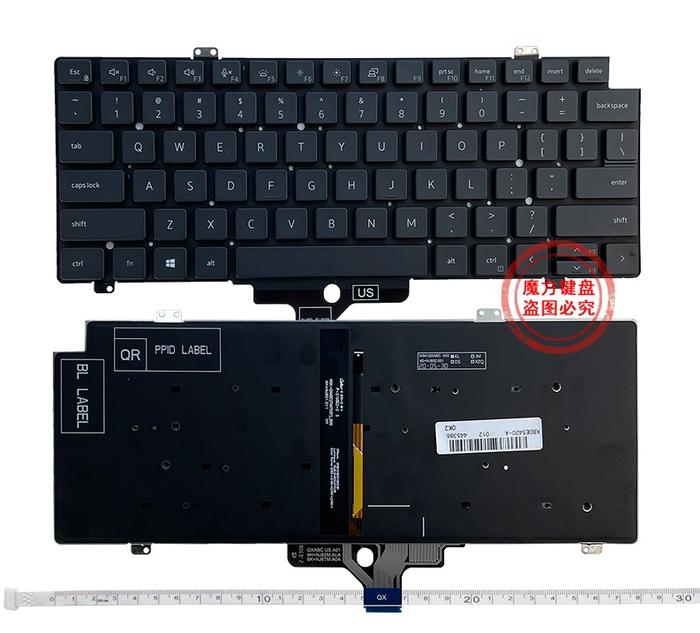 Laptop Baru US Keyboard Backlight untuk DELL Latitude 7410 7420 5420