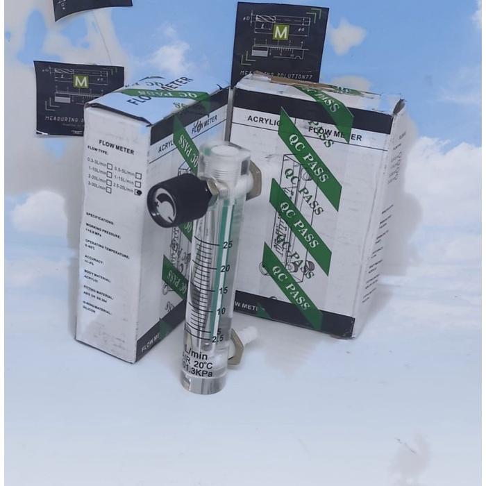 ms7 rotameter Flow Meter Udara Oksigen 2.5 - 25 LpM flowmeter rota meter